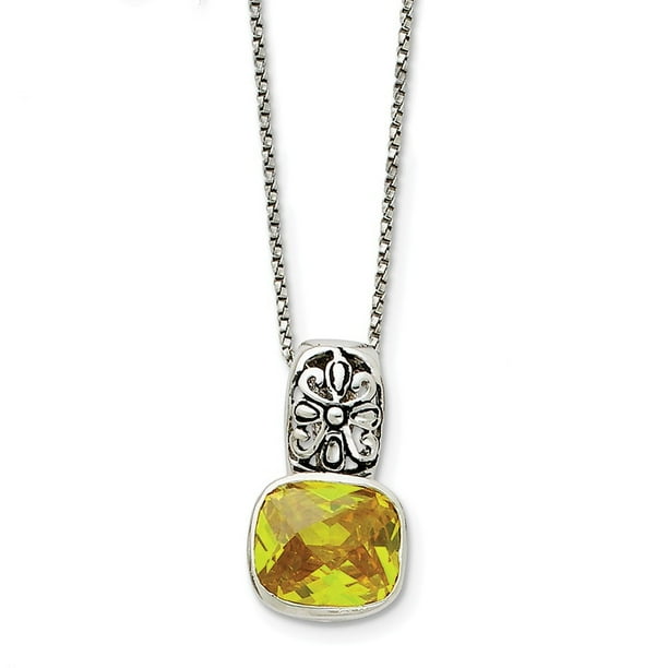 Roy Rose Jewelry Sterling Silver with CZ Necklace 18 Length Roy Rose Jewelry Sterling Silver with CZ Necklace 18 Length